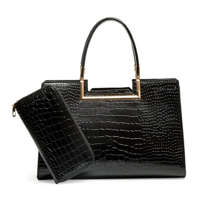 Conjunto de monedero y cartera de cuero